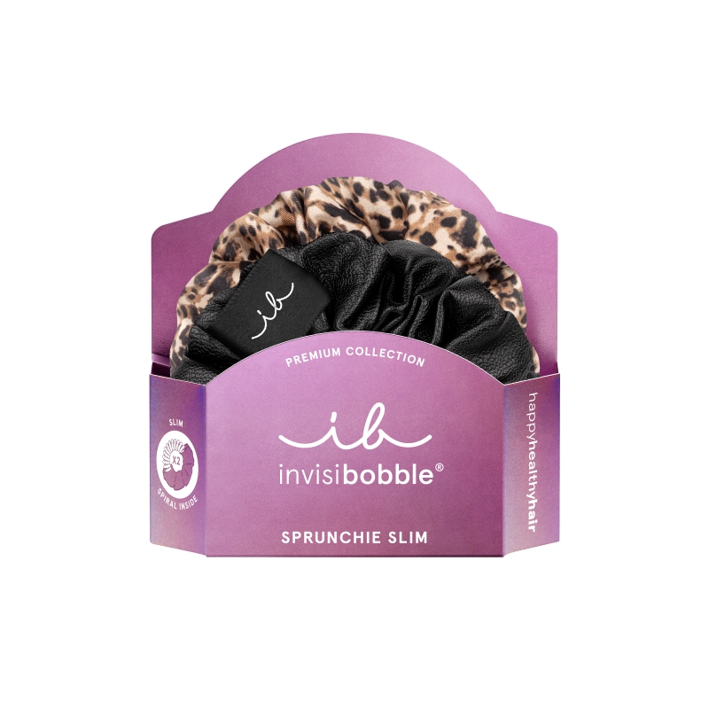 Invisibobble SPRUNCHIE SLIM PREMIUM Leo is the New Black 2pc