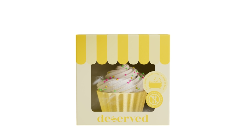 Deserved Bath Bomb Lemon Cream Cupcake